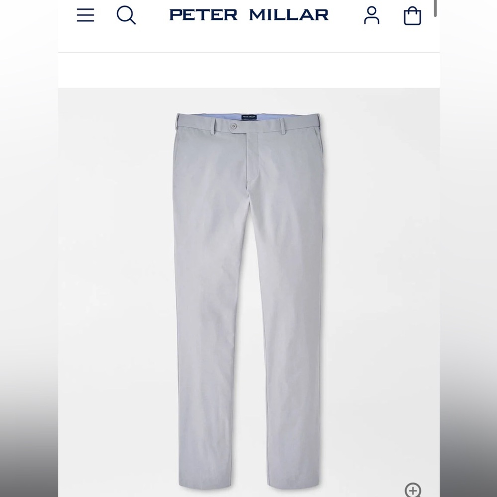 Mens Peter Millar Gray Dress Pants size 40/32